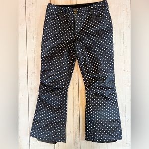 🔥 Polka Dot Ski Snowboard Insulated Womens Pants Black White